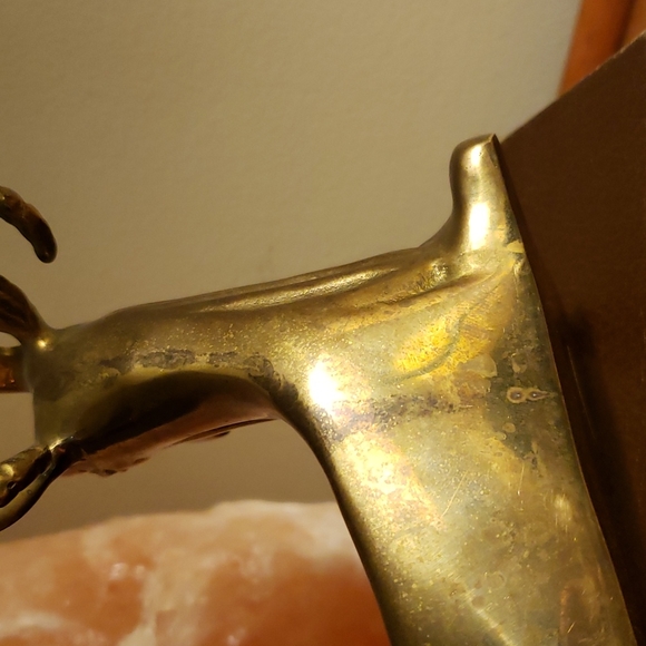 ❤ VINTAGE | Mid-century Brass Majestic Bearded Ibex Goat Ram - Picture 12 of 16